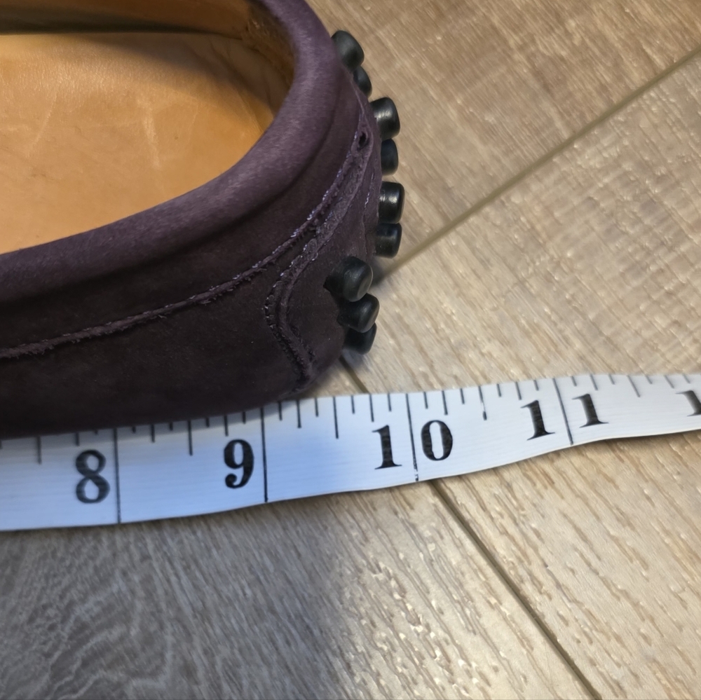 Tod’s ($979) Gommino Suede Driving Shoes In Aubergine - Picture 8 of 8